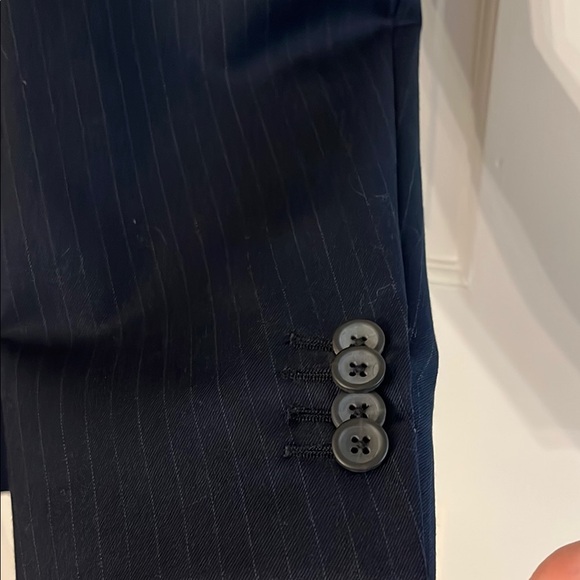 Banana Republic Navy Blue Pinstriped Suit - Picture 2 of 9